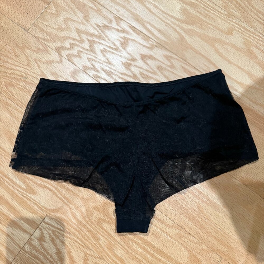 La Perla Black Label | Black Lace Metallic Hi-Cut Brief | Never Worn | Size 3/M